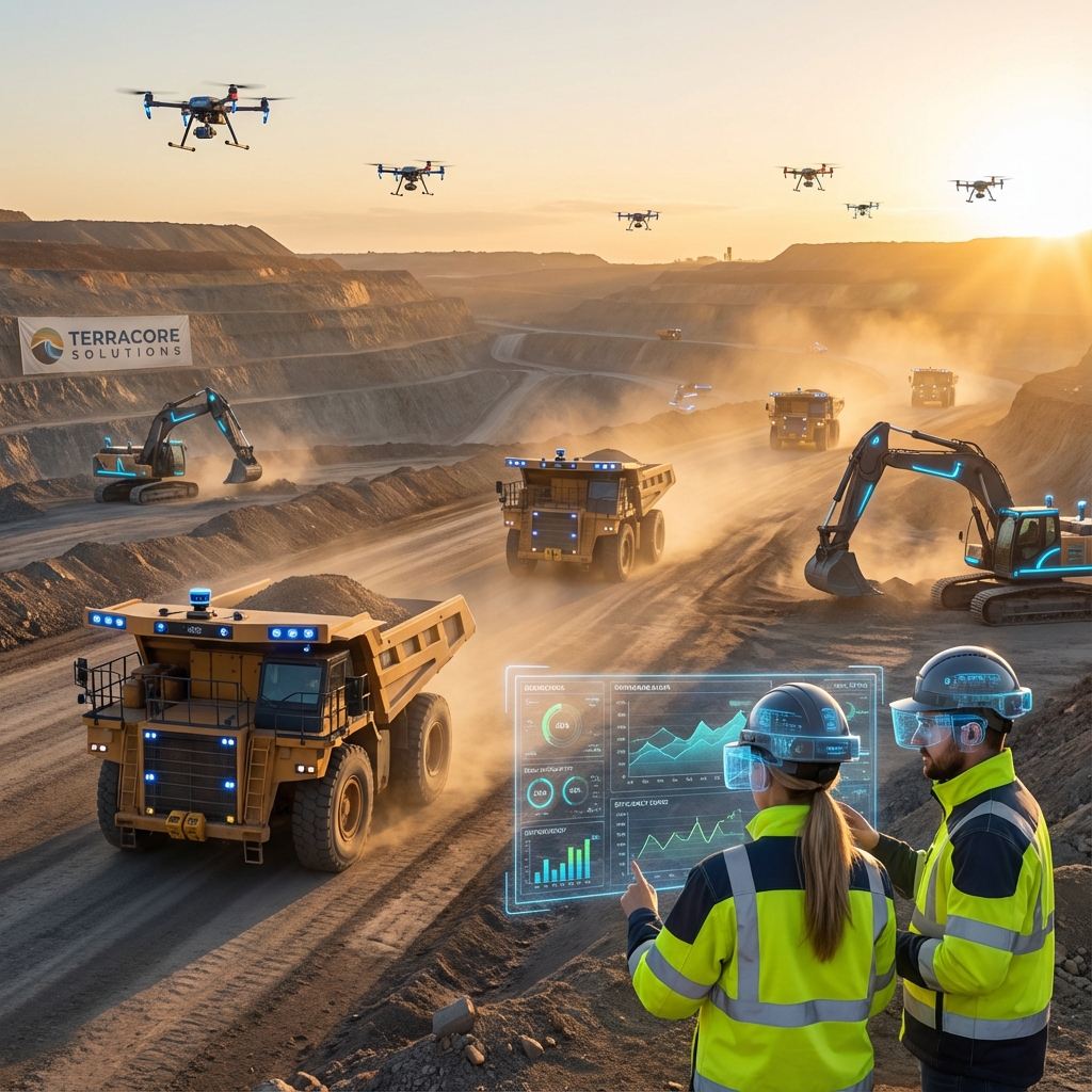 Modern mining operations showcasing strategic management excellence